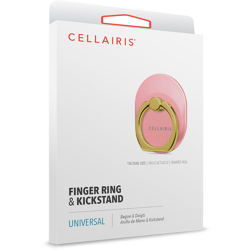 Finger Ring & Kickstand Pink/ Chrome Gold Rings/Grips