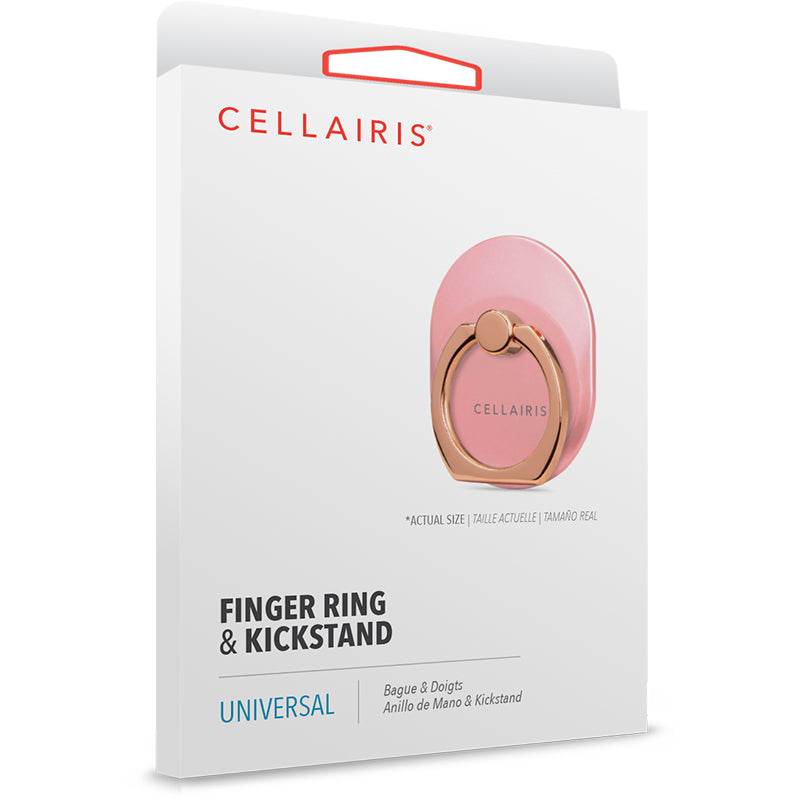 Finger Ring & Kickstand Pink/ Chrome Rose Gold Rings/Grips