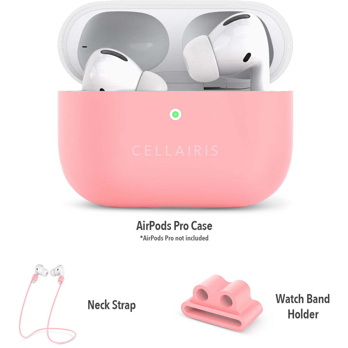 AirPod Pro Silicone Skin White/Pink AirPod Cases