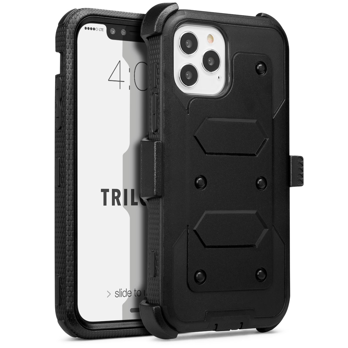 Trilogy - Apple iPhone 12 Pro/ 12 Black Phone Case
